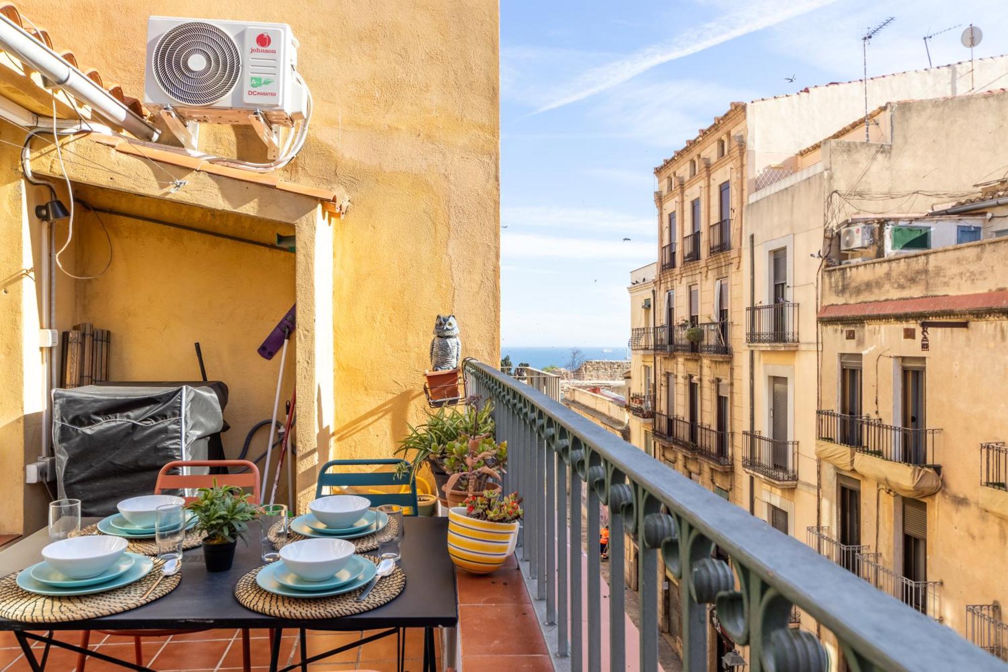 Appartement Grooovy Duplex Amb Terrassa à Tarragone Extérieur photo