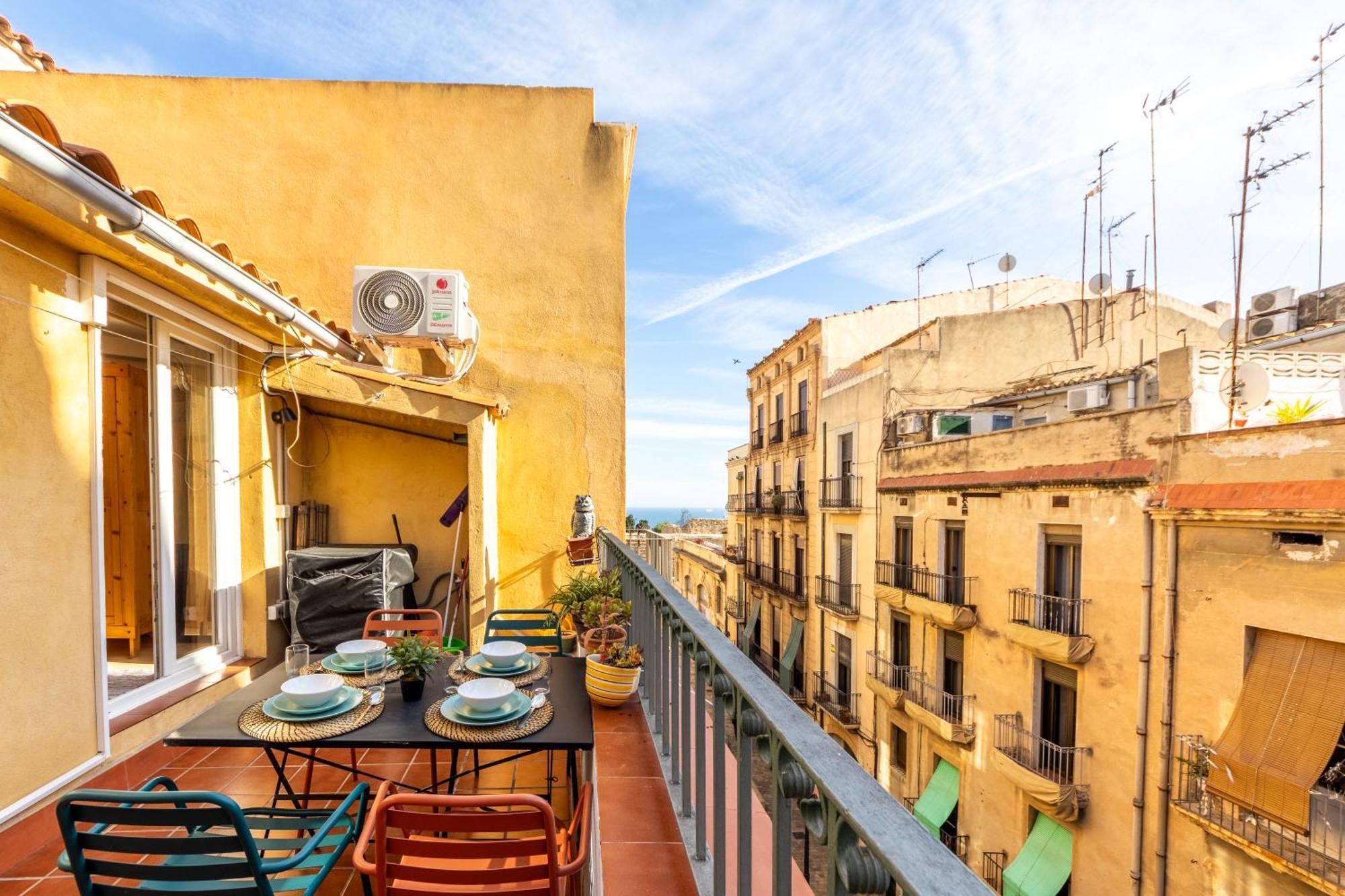 Appartement Grooovy Duplex Amb Terrassa à Tarragone Extérieur photo